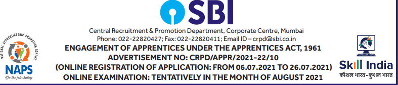 SBI Apprentice Bharti 2021 Notification