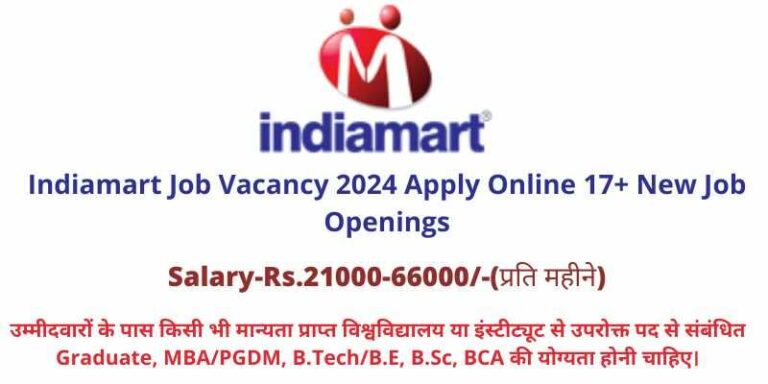 Indiamart Job Vacancy 2024
