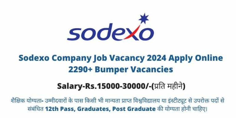 Sodexo Company Job Vacancy 2024